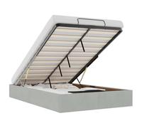 vidaXL Structure Lit Pouf sans matelas 120 x 190 cm Velours