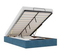 vidaXL Structure Lit Pouf sans matelas 120 x 190 cm Velours