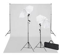 vidaXL Studioset met witte achtergrond en lampen 600x300 cm160180 Noir G