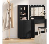 Vidaxl Super Noir Chêne 40x41x135 Cm En Bois D'ingénierie Noir