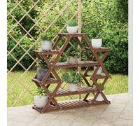 vidaXL Support à fleurs 110x25x105 cm bois massif de sapin