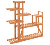 vidaXL Support à fleurs 110x25x111 cm bois massif de sapin, support pour plantes, support pour plantes hautes, support pour fleurs en bois