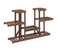 vidaXL Support à fleurs 110x25x73 cm bois massif de sapin, support pour plantes, support pour plantes hautes, support pour fleurs en bois