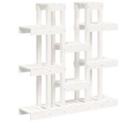Vidaxl Support Ã Plantes Blanc 104,5x25x109,5 Cm Bois Massif De Pin