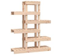 vidaXL Support à Plantes Etagère pour Pot de Fleurs Support de Jardinière Patio Jardin Extérieur 85x25x109,5 cm Bois Massif de Pin