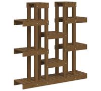Vidaxl Support à Plantes Marron Miel 104,5x25x109,5 Cm Bois Massif Pin