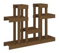 Vidaxl Support à Plantes Marron Miel 104,5x25x77,5 Cm Bois Massif Pin