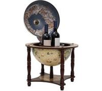 Support à vin bar forme globe Marron Bois d'eucalyptus massif
