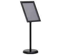 vidaXL Support d'affiche A3 sur pied Noir Alliage d'aluminium