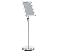 vidaXL Support d'affiche A4 sur pied Argenté Alliage d'aluminium