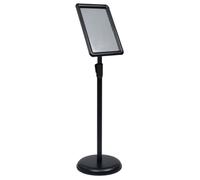 vidaXL Support d'affiche A4 sur pied Noir Alliage d'aluminium