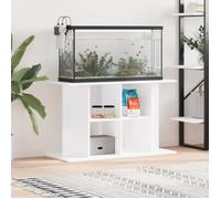 vidaXL Support pour Aquarium, Armoire pour Aquarium avec Rangement, Meuble de Base pour Aquarium, Décoration d'Intérieur, Blanc Brillant Bois d'Ingénierie