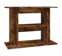 vidaXL Support d'aquarium Chêne fumé 80x35x60 cm Bois d'ingénierie