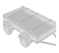 vidaXL Support de bâche pour remorques 3 pcs Argent 100-145 cm, Garage, Rectangulaire, Industriel, Réglable en Longueur, Design Polyvalent et Fonctionnel pour Diverses Applications