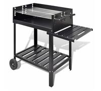 vidaXL Support de barbecue au charbon de bois 2 roues