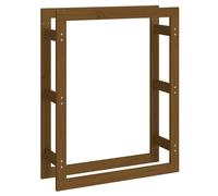 vidaXL Support de bois de chauffage Marron miel 80x25x100cm Pin massif