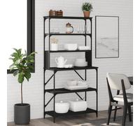 Vidaxl Support De Boulanger À 6 Niveaux Noir 90x40x180 Cm Noir