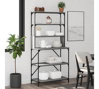 vidaXL Support de boulanger à 6 niveaux sonoma gris 90x40x180 cm