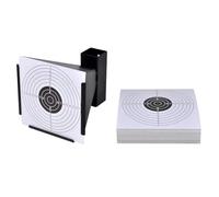 vidaXL Support de Cible Forme Entonnoir 14 cm + 100 cibles en Papier