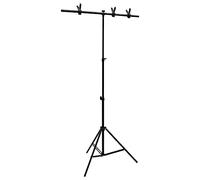 vidaXL Support de Fond en Forme de T Noir 91x60x(70-200) cm