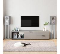 VidaXL Support De Haut-Parleur 2 Pcs Argent Verre Dur 4 Colonnes