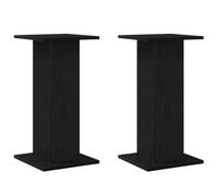 vidaXL Pied de haut-parleur 2 pcs chêne noir 30 x 30 x 60 cm