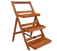 vidaXL Étagère à plantes Acacia solide 3 niveaux pour intérieur et extérieur