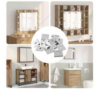 vidaXL Support de Miroir 340 pcs Nickel 35 x 30 x 8,3 mm Acier