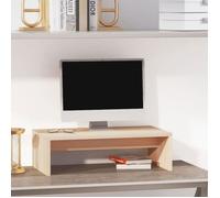 vidaXL Support de moniteur 50x27x15 cm Bois de pin solide