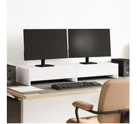 vidaXL Support d'écran avec tiroirs 854670 100 x 27 x 15 cm bois d'ingénierie blanc