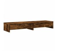 vidaXL Support de moniteur avec tiroirs – Bois d'ingénierie chêne fumé