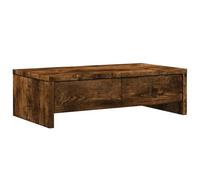 vidaXL Support de moniteur avec tiroirs – chêne fumé, bois d'ingénierie