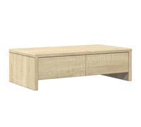 vidaXL Support de Moniteur avec tiroirs chêne Sonoma Bois d'ingénierie, Support d'écran, étagère de Moniteur, Base de Moniteur