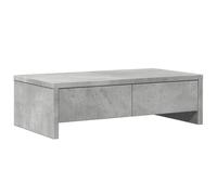 vidaXL Support de moniteur avec tiroirs gris béton bois d'ingénierie