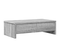 Support de moniteur - vidaXL - 50x27x15 cm - Bois d'ingénierie - Gris sonoma - 2 tiroirs