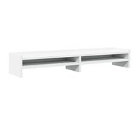 vidaXL Support de moniteur blanc 100x24x16 cm bois d'ingénierie, supports de moniteur double, support pour écran 854724