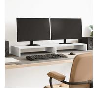 vidaXL Support de moniteur pour bureau 100x27x10 cm bois d'ingénierie blanc