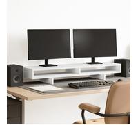 vidaXL Support de moniteur blanc 100x27x15 cm bois d'ingénierie pour bureau