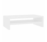 vidaXL Support de moniteur 42 x 24 x 13 cm Bois d'ingénierie Blanc