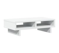 vidaXL Support de moniteur blanc 50x27x15 cm bois d'ingénierie, support de moniteur pour bureau, étagère de moniteur, support de moniteur d'ordinateur