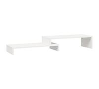 vidaXL Support de moniteur Blanc (52-101)x22x14 cm Bois de pin solide