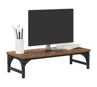 vidaXL Support de Moniteur Bois Ancien 55 x 23 x 14 cm, Bureau à Domicile, Support rectangulaire Minimaliste, Accessoire de Bureau Durable, Élévateur Ergonomique pour écran