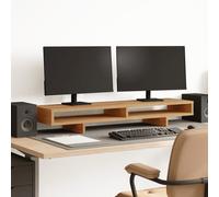 vidaXL Support de Moniteur chêne Artisanal 100x27x15cm Bois ingénierie, Support de Moniteur pour Bureau, étagère de Moniteur, Support de Moniteur d'ordinateur