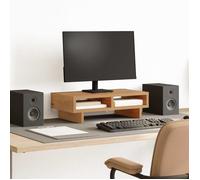 vidaXL Support de moniteur chêne artisanal 50x27x15 cm bois ingénierie, support de moniteur pour bureau, étagère de 854750