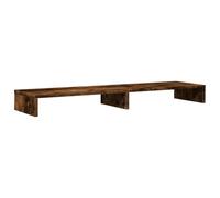vidaXL Support de moniteur 854656 - 100x27x10 cm, chêne fumé, bois d'ingénierie