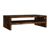 vidaXL Support de moniteur 815267 – Chêne fumé, 42×24×13 cm, Bois d'ingénierie