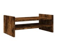 Support de moniteur chêne fumé 50x27x20 cm bois d'ingénierie, support de moniteur pour bureau, étagère de moniteur, 854782