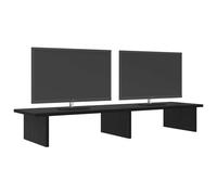 vidaXL Support de Moniteur Chêne Noir 100 x 27 x 15 cm, Support Écran Ergonomique, Élévateur de Bureau Durable, Accessoire pour Ordinateur, Gain de Place