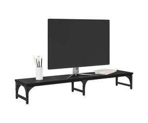 vidaXL Support de Moniteur Chêne Noir 105 x 23 x 15,5 cm, Bureau à Domicile, Support rectangulaire Minimaliste, Accessoire de Bureau Durable, Élévateur Ergonomique pour écran