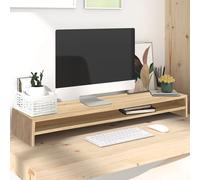 vidaXL Support de Moniteur Support d'Ecran Support d'Ordinateur Réhausseur d'Ecran Bureau Maison Intérieur Chêne Sonoma 100x24x13 cm Aggloméré